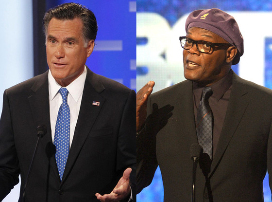Samuel L. Jackson, Mitt Romney Samuel L. Jackson, Mitt Romney